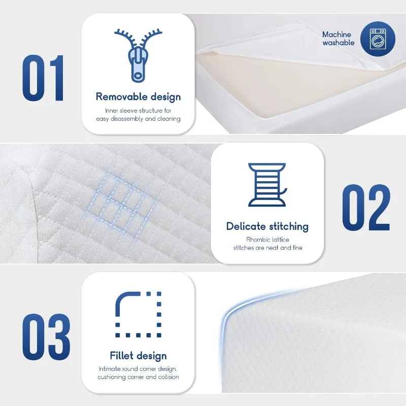 6/8/10/12 inch Gel Memory Foam Mattress for Cool Sleep & Pressure Relief, Medium Firm Mattresses CertiPUR-US Certified