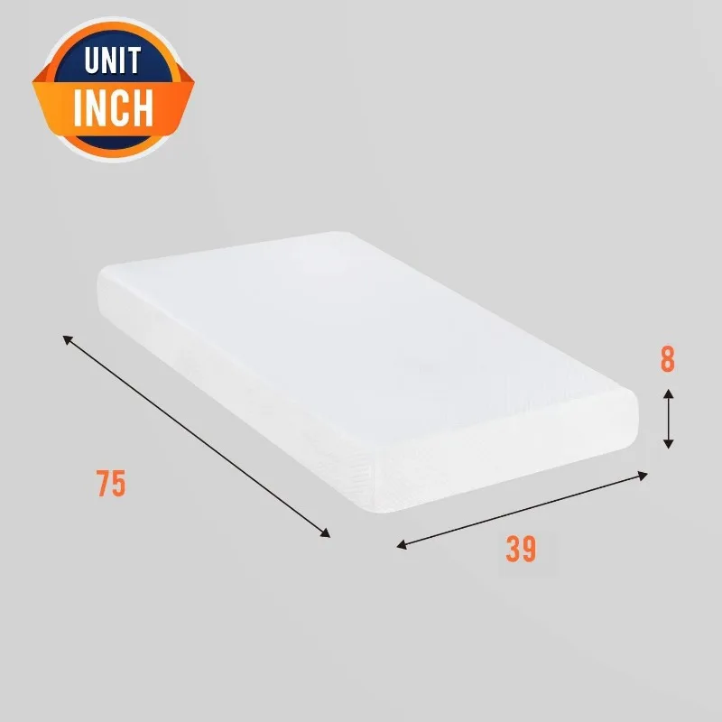 6/8/10/12 inch Gel Memory Foam Mattress for Cool Sleep & Pressure Relief, Medium Firm Mattresses CertiPUR-US Certified