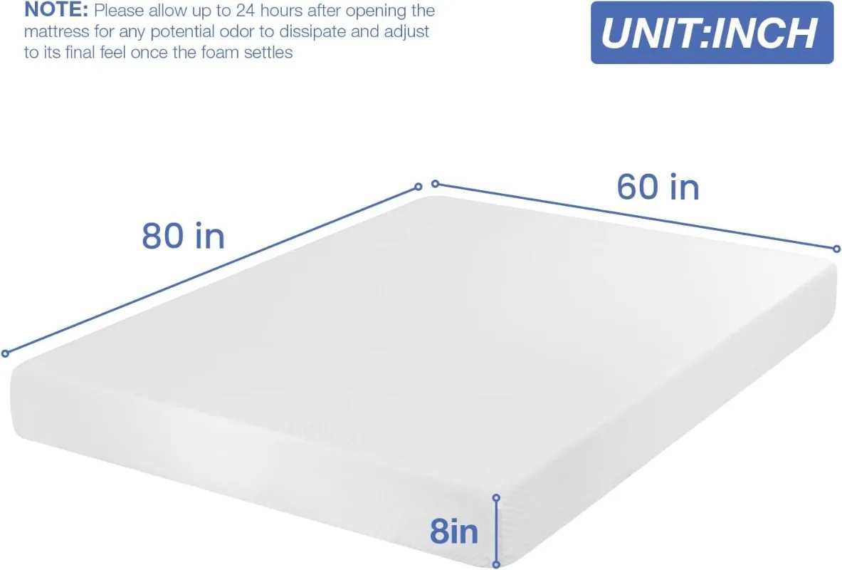 6/8/10/12 inch Gel Memory Foam Mattress for Cool Sleep & Pressure Relief, Medium Firm Mattresses CertiPUR-US Certified