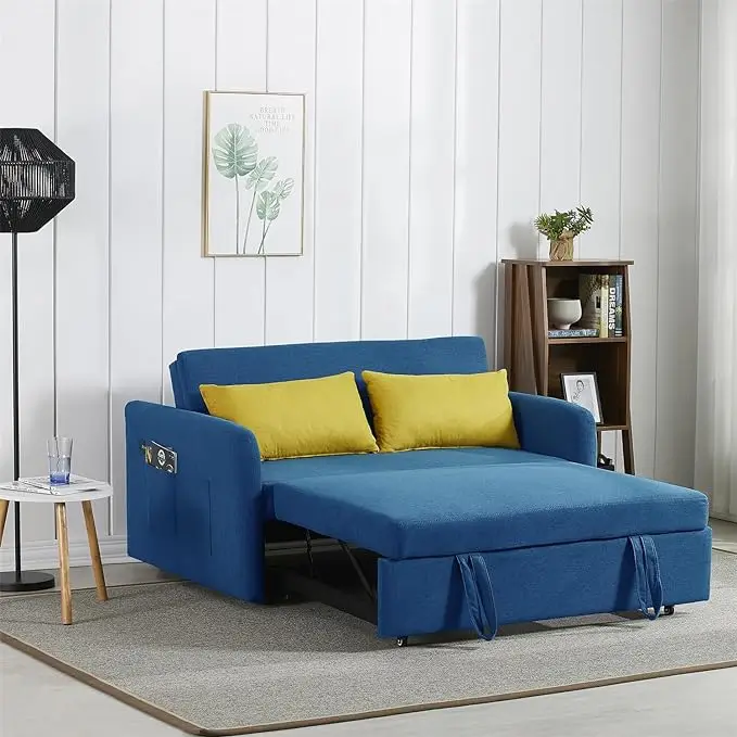 55.5 -Loveseat-Blue